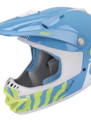 Detská motokrosová prilba SCOTT 350 Race Kids MXVII blue-white - S (47-48)