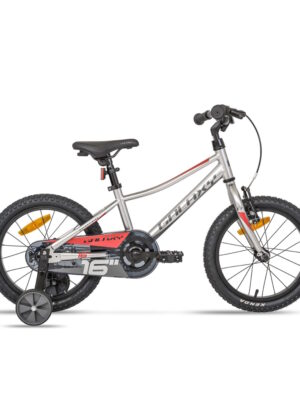 Detský bicykel Galaxy Mira 16" 9.0 strieborná - 9" (100-125 cm)