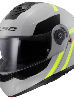 Výklopná prilba LS2 FF908 Strobe II Autox Grey H-V Yellow 3XL (65-66)