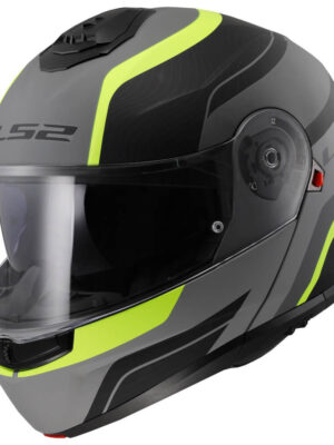 Výklopná prilba LS2 FF908 Strobe II MONZA Matt Black H-V Yellow 3XL (65-66)