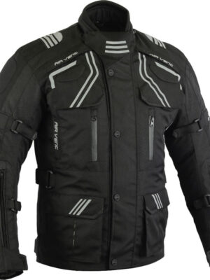Pánska touringová moto bunda BOS Temper čierna - 6XL