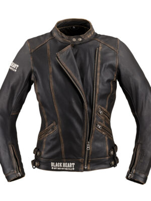 Moto bunda W-TEC Black Heart Lizza vintage hnedá - 3XL
