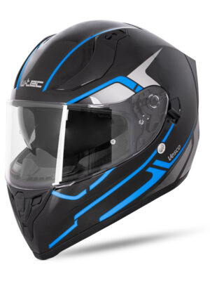 Integrálna prilba W-TEC Vesco Glossy Black-Blue - XXL (63-64)