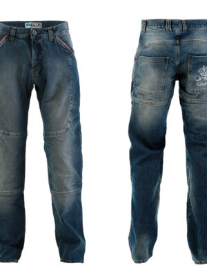 Pánske moto jeansy PMJ Boston Swot modrá - 38