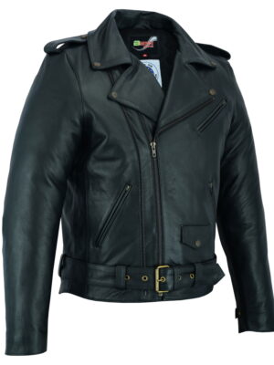 Kožená moto bunda BSTARD BSM 7830 čierna - L