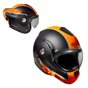 Moto prilba Roof Desmo Flash Mat P/J oranžová - XXL (63-64)