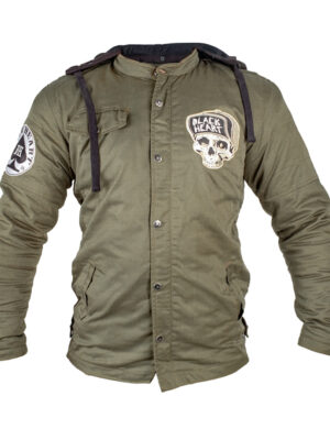 Pánska bunda W-TEC Black Heart Khaki Jacket s aramidom Garage Built - 5XL