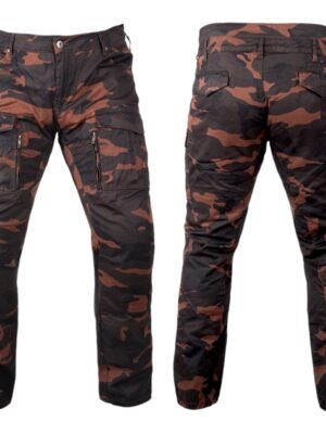 Pánske moto nohavice BOS Cargo D Brown Camo - 42