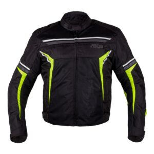 Pánska moto bunda BOS Laganas Black / Yellow - 5XL