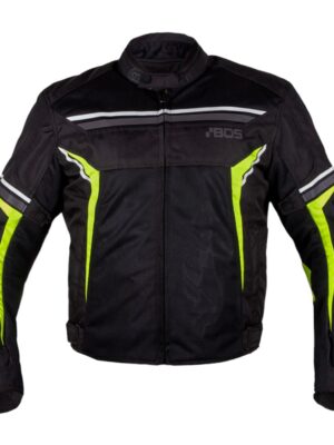 Pánska moto bunda BOS Laganas Black / Yellow - 5XL