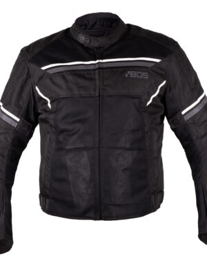 Pánska moto bunda BOS Laganas Full Black - 5XL