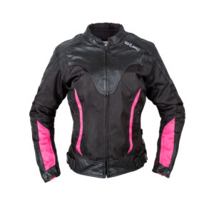 Dámska moto bunda W-TEC Durmana čierno-ružová - XXL