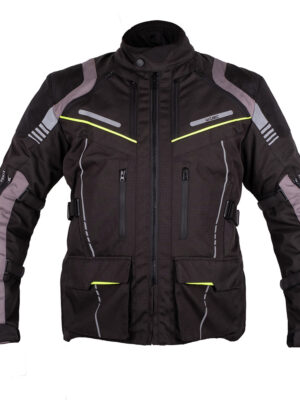 Touringová moto bunda W-TEC Smackton čierno-zelená - XXL rozšírená