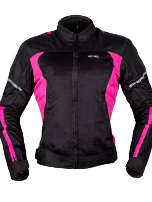 Dámska letná moto bunda W-TEC Martix Lady čierno-ružová - XS