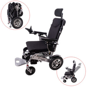 Elektrický invalidný vozík inSPORTline Hawkie Evo s polohovateľným operadlom 700W