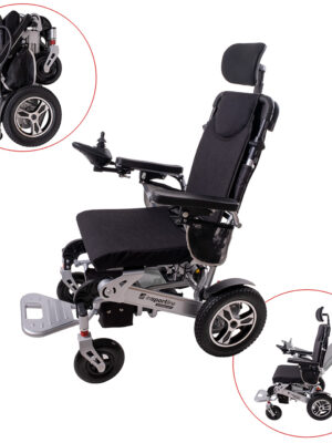 Elektrický invalidný vozík inSPORTline Hawkie Evo s polohovateľným operadlom 700W