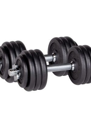 Jednoručný nakladací set inSPORTline Castblack 2x 5-20kg