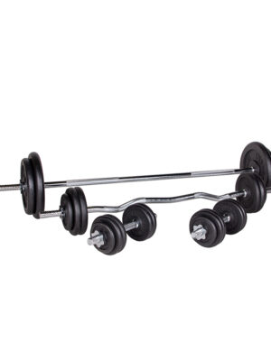Nakladací činkový set inSPORTline Castblack 180+120+40 cm/30 mm 125kg
