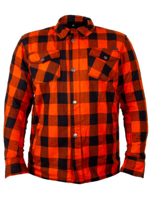 Moto košeľa W-TEC Terchis EVO oranžová - 4XL rozšírená