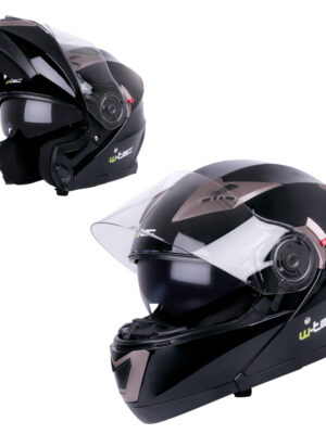 Výklopná moto prilba W-TEC Pezzon čierno-bronzová - XXL (63-64)