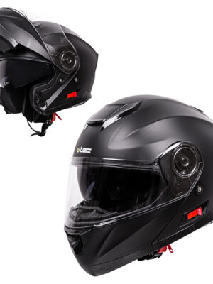 Výklopná moto prilba W-TEC Cullo čierna matná - XXL (63-64)