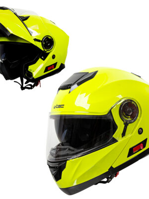 Výklopná moto prilba W-TEC Cullo fluo žltá - XXL (63-64)