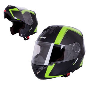 Moto prilba W-TEC Vexamo čierno-zelená - XL (61-62)