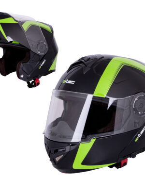 Moto prilba W-TEC Vexamo čierno-zelená - XL (61-62)