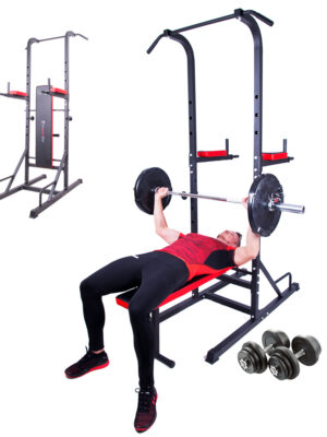 Činkový set s hrazdou inSPORTline Power Tower 3-50 kg