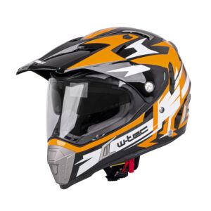 Moto prilba W-TEC Dualsport Black-Fluo Orange - XXL (63-64)