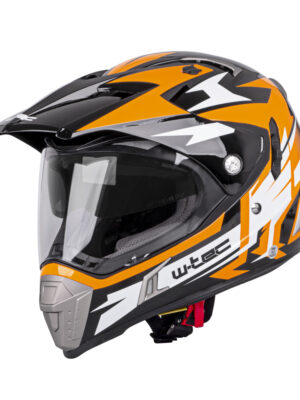 Moto prilba W-TEC Dualsport Black-Fluo Orange - XXL (63-64)