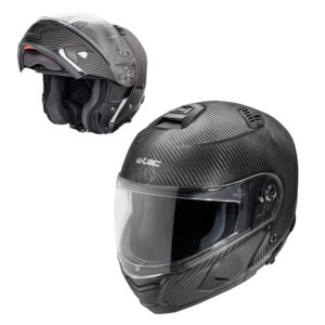 Výklopná moto prilba W-TEC Tensiler karbón lesk - XXL (63-64)