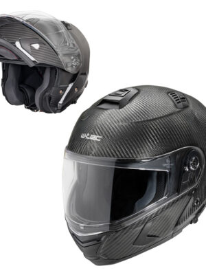 Výklopná moto prilba W-TEC Tensiler karbón lesk - XXL (63-64)