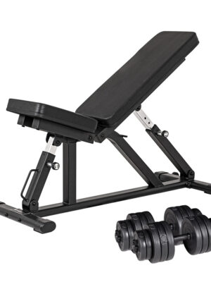Nakladací činkový set s lavicou inSPORTline CEM 2x 3-20kg