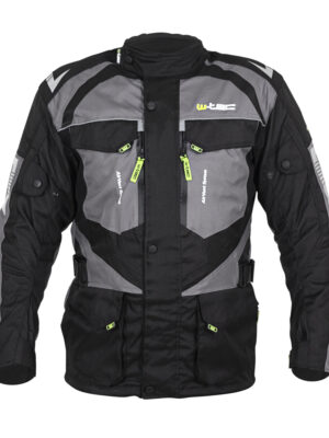 Pánska moto bunda W-TEC Burdys Evo čierno-šedá - 6XL