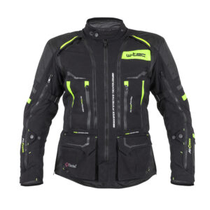 Moto bunda W-TEC Aircross čierna-fluo žltá - 6XL
