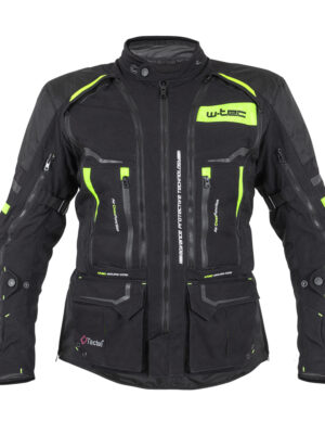 Moto bunda W-TEC Aircross čierna-fluo žltá - 6XL