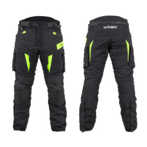 Moto nohavice W-TEC Aircross čierna-fluo žltá - 5XL