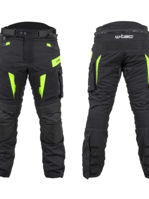Moto nohavice W-TEC Aircross čierna-fluo žltá - 5XL