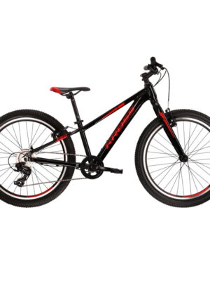 Juniorský bicykel Kross Level JR 2.0 24" - model 2022 čierno-červená - 12" (138-148 cm)