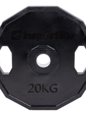 Pogumovaný olympijský kotúč inSPORTline Ruberton 20 kg 50 mm