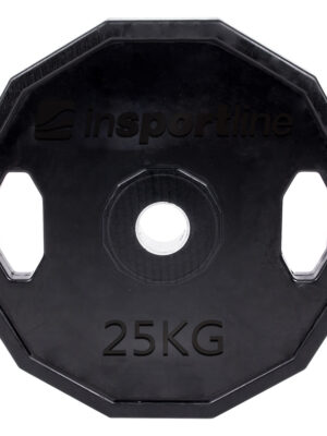 Pogumovaný olympijský kotúč inSPORTline Ruberton 25 kg 50 mm