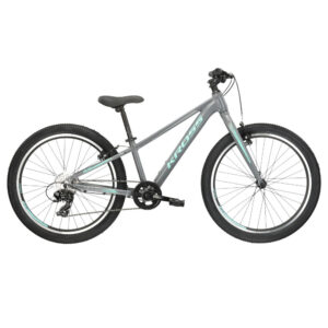 Juniorský dievčenský bicykel Kross LEA JR 2.0 24" - model 2022 šedá/tyrkysová - 12" (125-145 cm)