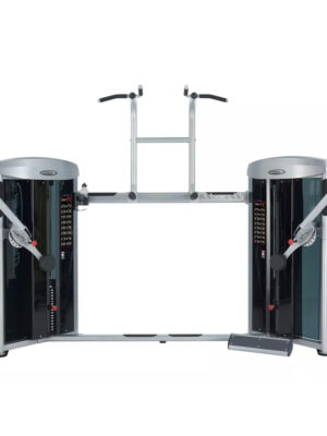 Protismerné kladky s hrazdou Steelflex Mega Power MDC2000 Dual Cable Column And Chin Up/Dip