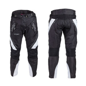 Dámske moto nohavice W-TEC Kaajla čierno-biela - XXL