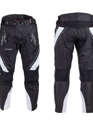 Dámske moto nohavice W-TEC Kaajla čierno-biela - XXL