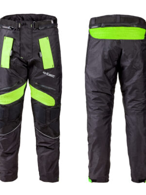 Pánske moto nohavice W-TEC Rusnac čierno-zelená - 4XL