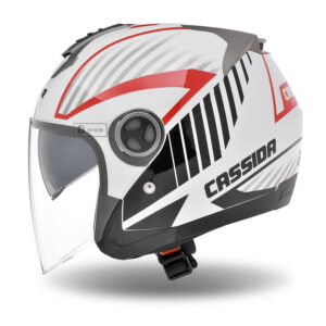 Moto prilba Cassida Magnum čierna/biela/červená XS (53-54)