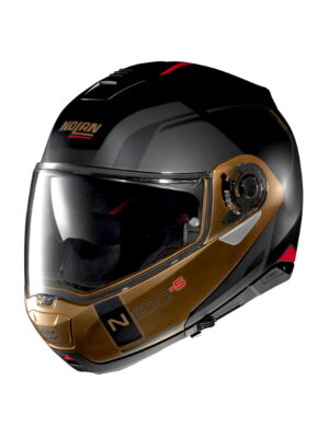 Moto prilba Nolan N100-5 Consistency N-Com P/J Flat Black-Bronze - S (56)