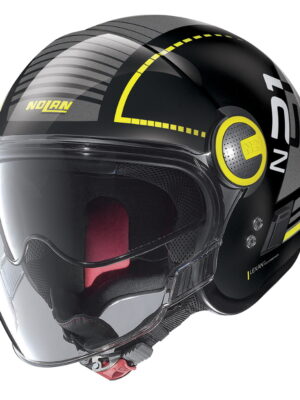 Moto prilba Nolan N21 Visor Runabout Metal Black-Yellow - S (56)